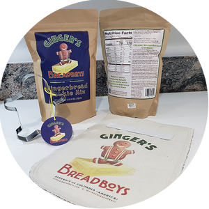 Gingerbread Baking Bundle - Mix, Cutter & Pan Grabber Oven Mitt