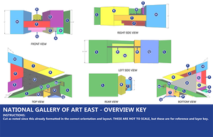 National Gallery of Art East Building Gingerbread Template