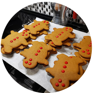 Gluten Free Just Baked Gingerbread Cookies from Ginger's Breadboys Baking Kits
