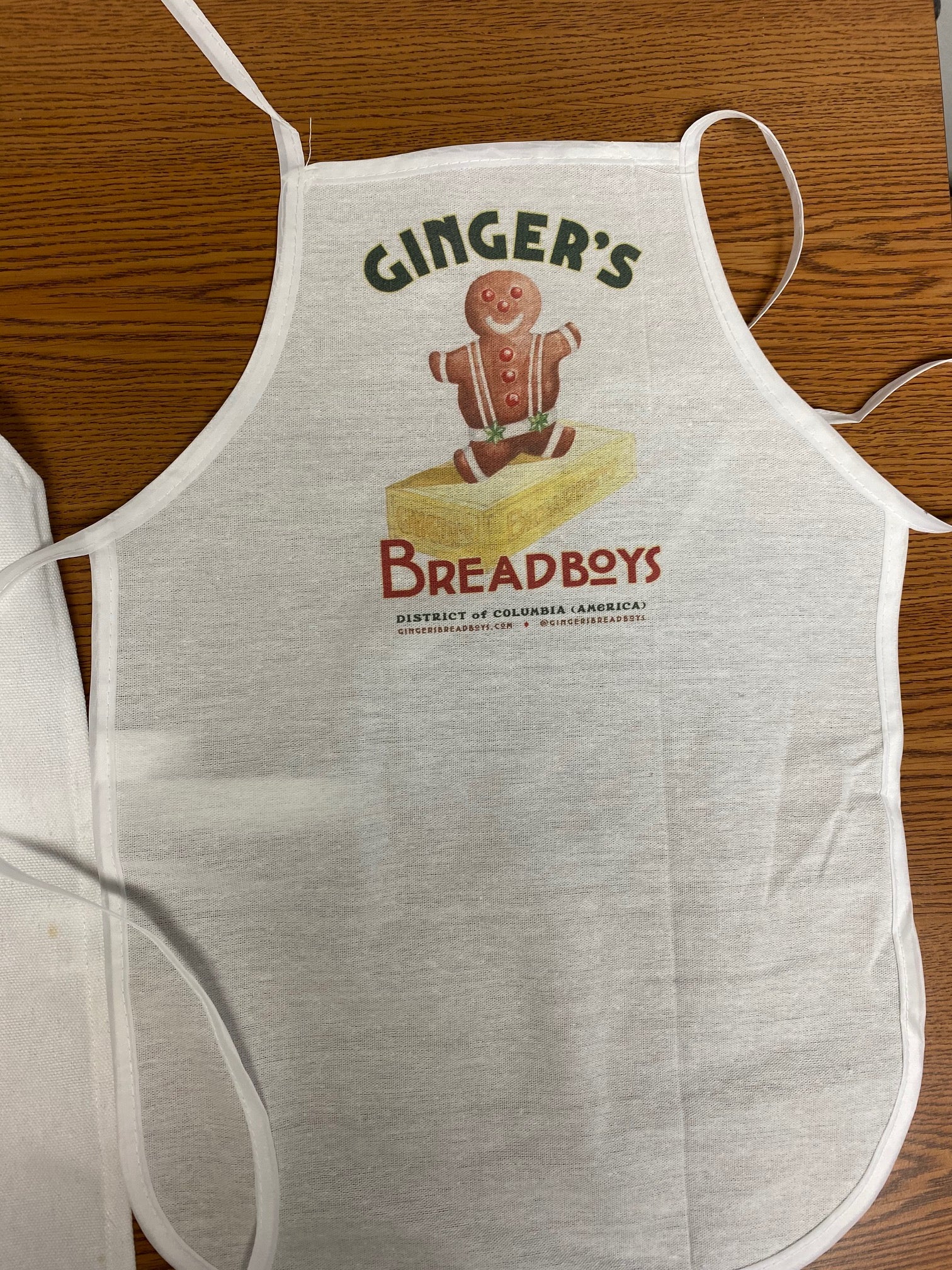 Gingerbread branded | Youth Sizes | Aprons for Baking | Ginger's Breadboys | Gingerbread Man Baking Kits