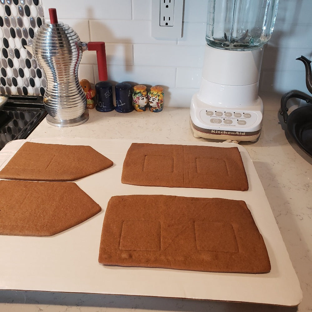 Cutting Out Gingerbread House Panels with Cutter Forms | Gables and Wall Panels | Ginger's Breadboys